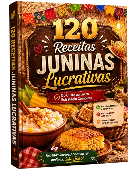 120 Receitas Juninas Lucrativas Ebook Mockup
